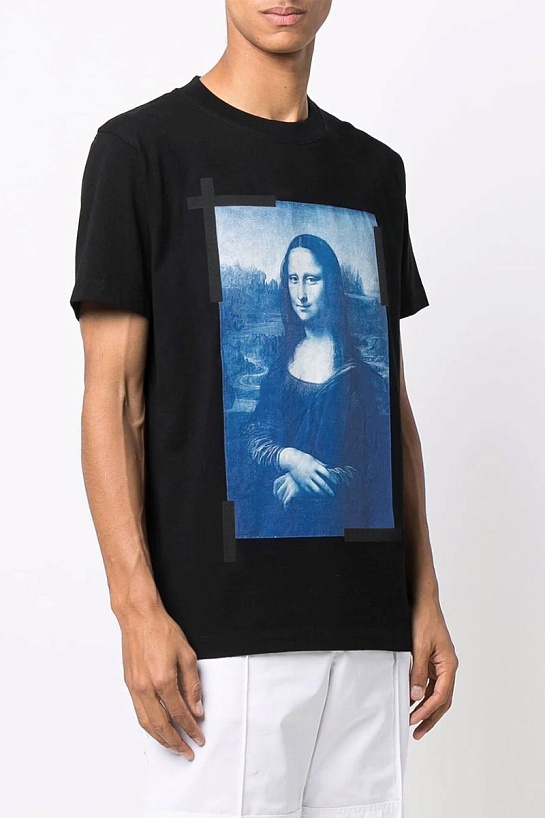 Чёрная футболка Off-White c/o Virgil Abloh Monalisa slim-cut