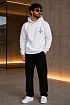 Оверсайз худи Balenciaga Paris Olympics Flame embroidered-logo