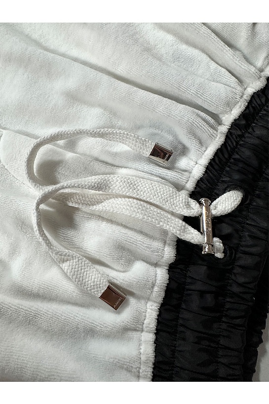 Белые шорты Amiri velvet-effect