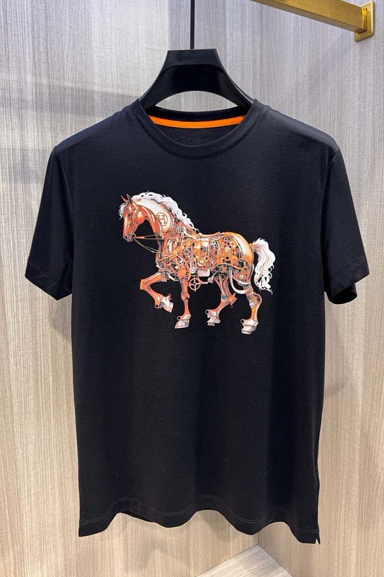 Футболка чёрного цвета Hermes Premium