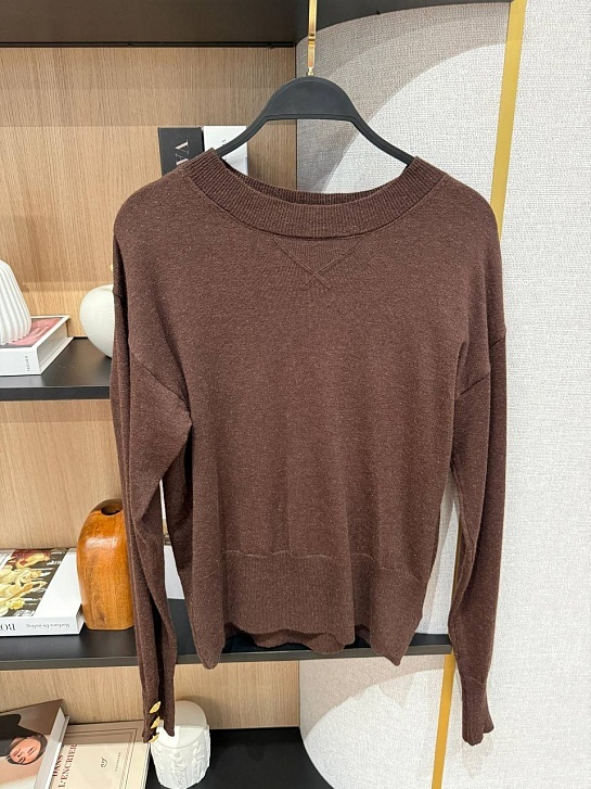 Женский трикотажный свитер Schiaparelli Premium - Coffee