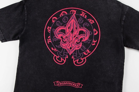 Чёрная оверсайз футболка Gothic logo