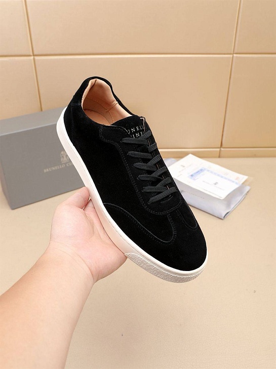 Замшевые кроссовки Brunello Cucinelli low-top - Black