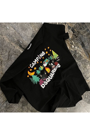 Мужская футболка Dsquared2 "Camping" - Black   