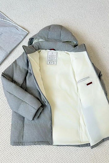Мужской пуховик Brunello Cucinelli Premium - Grey   