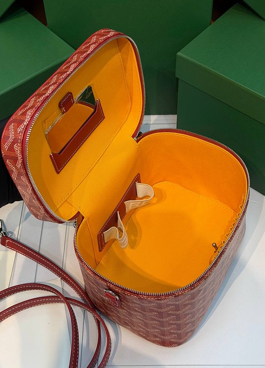 Кожаная сумка Goyard Muse Vanity Case ​premium 20x16x14 см