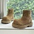 Женские замшевые ботинки с мехом Balenciaga Alaska Fur High Boot Premium - Chestnut