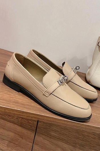 Женские кожаные лоферы Hermes   
