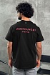 Чёрная оверсайз футболка Wooyoungmi logo patch