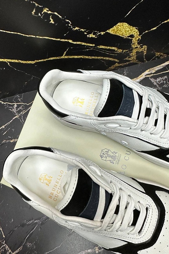 Мужские комбинированные кроссовки Brunello Cucinelli