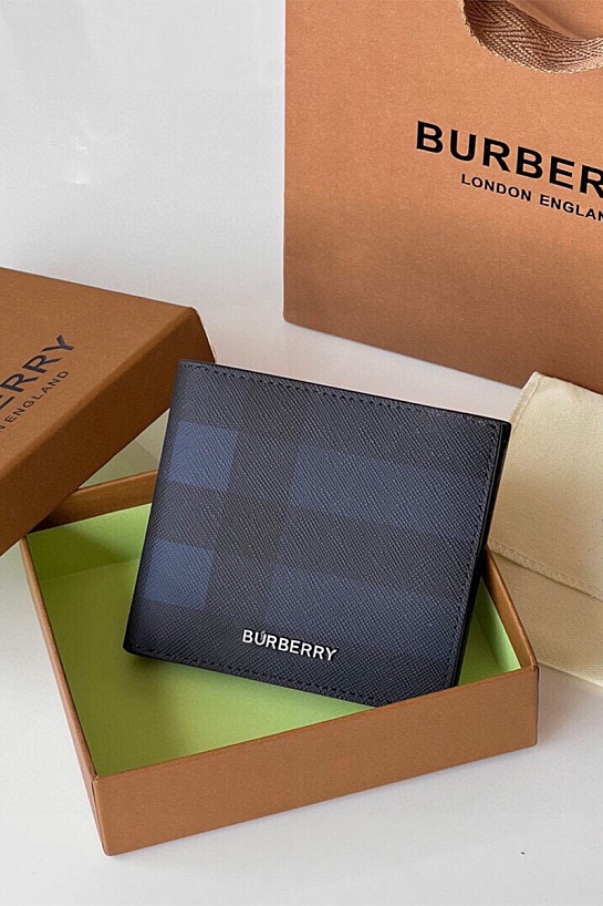 Кожаный кошелёк Burberry Premium 11x10 см