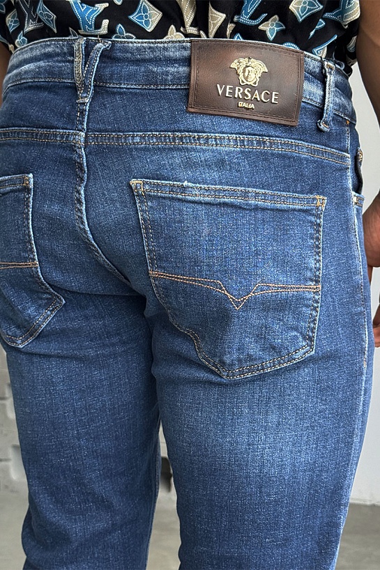Мужские синие джинсы Versace