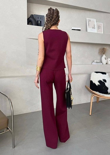 Женский бордовый костюм Schiaparelli premium   