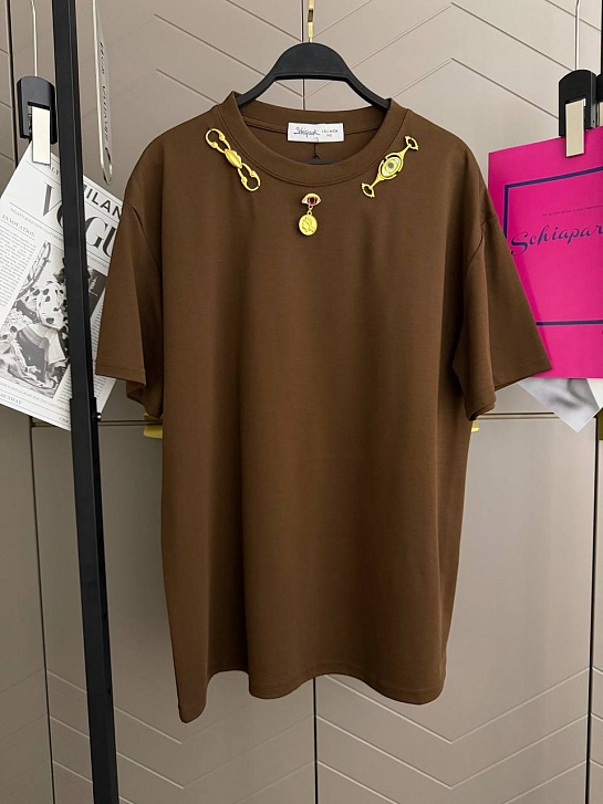 Женская базовая футболка Schiaparelli premium - Brown