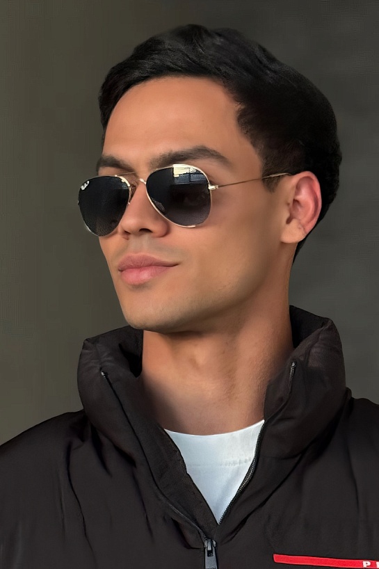 Солнцезащитные очки Ray-Ban Aviator Large Metal - Black