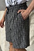 Мужские шорты Dior Oblique - Grey / Black