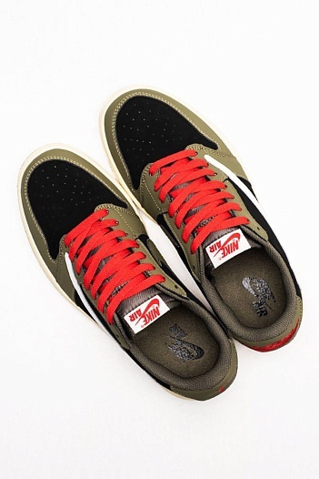 Кроссовки Travis Scott x Nike Air Jordan 1 Low - Green   