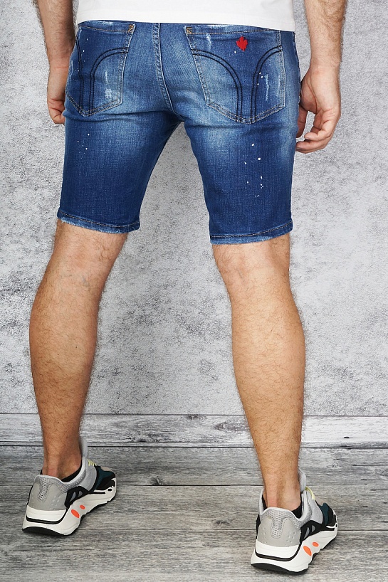 Джинсовые шорты Dsquared2 "ICON" - Blue