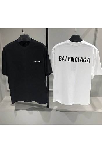 Белая оверсайз футболка Balenciaga logo-print   