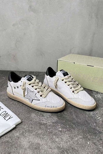 Женские кожаные кроссовки Golden Goose Ball Star premium   