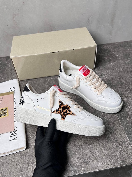Женские кожаные кроссовки Golden Goose Ball Star premium