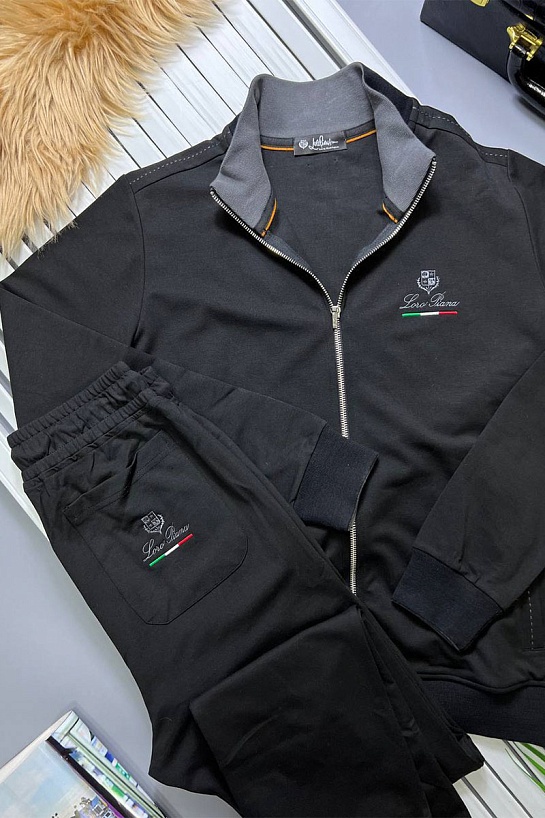 Чёрный мужской костюм Loro Piana