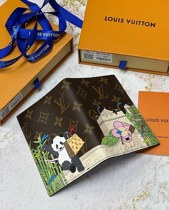 Кожаная обложка для паспорта Louis Vuitton Premium 10x14x2.5 см