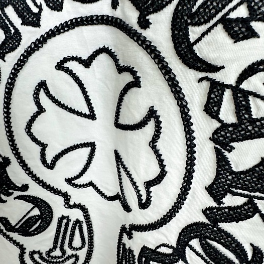 Белая оверсайз футболка Chrome Hearts Premium   