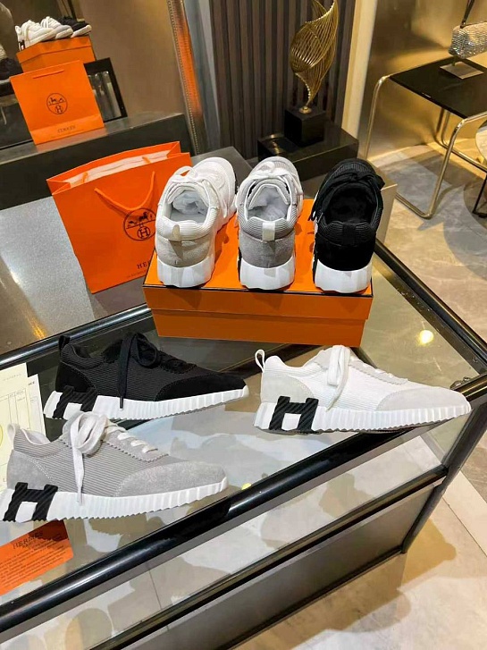 Женские комбинированные кроссовки Hermes Bouncing premium
