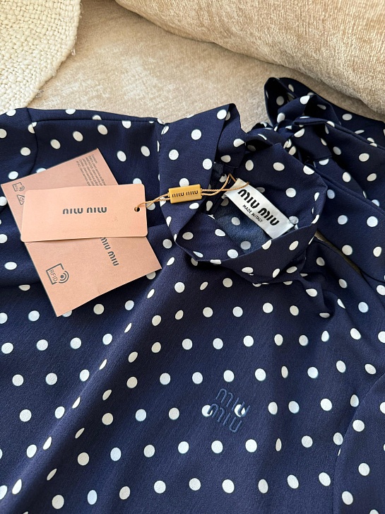 Женское синее платье MIU MIU