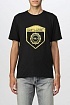 Мужская чёрная футболка Saint Laurent Paris logo-print