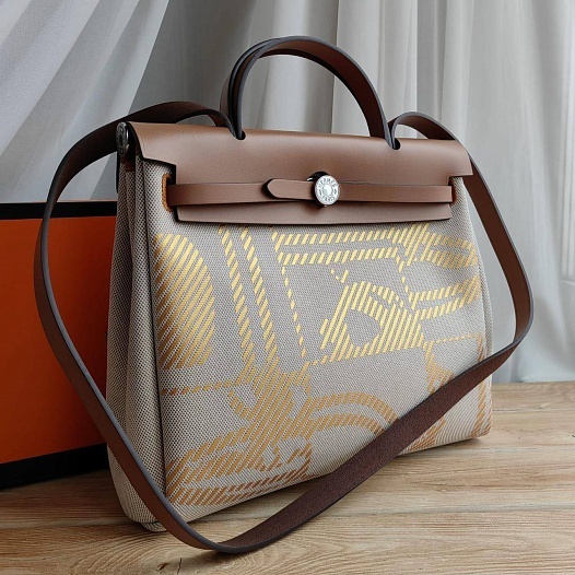Женская сумка Hermes HerBag 30x26 см - Brown   