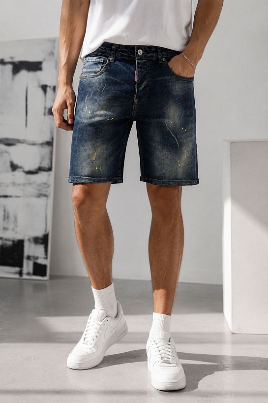 Мужские джинсовые шорты Dsquared2 x Ibrahimovic "ICON"