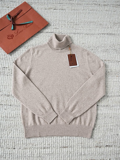 Мужская водолазка Loro Piana Premium - Light Tan   