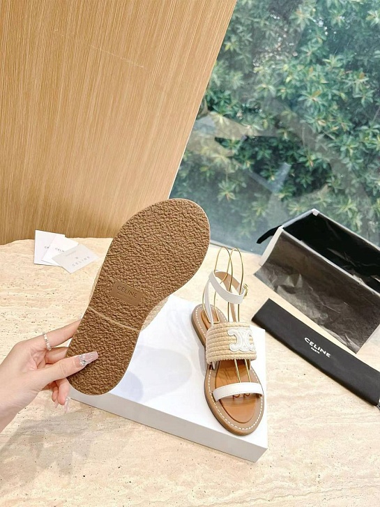 Женские сандалии Celine белого цвета