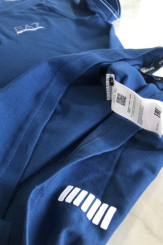 Мужское чёрное поло Emporio Armani 7