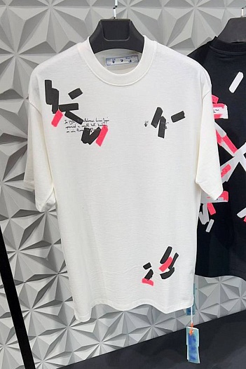 Белая оверсайз футболка Off-White Arrow   