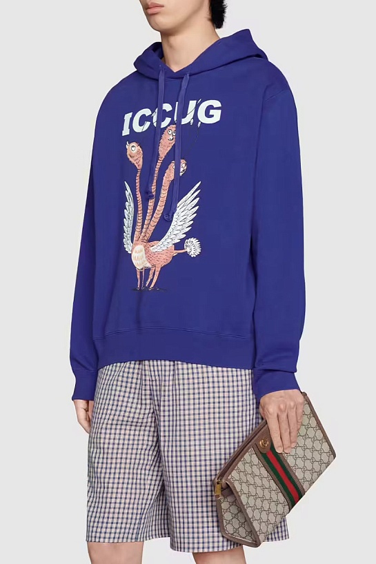 Оверсайз худи Gucci Freya Hartas ICCUG - Purple