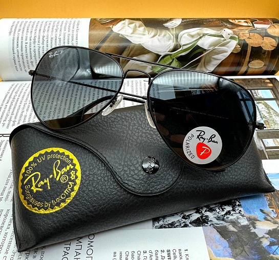Солнцезащитные очки Ray-Ban Aviator Large Metal - Black