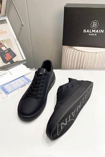 Мужские кожаные кроссовки Balmain B-Court   