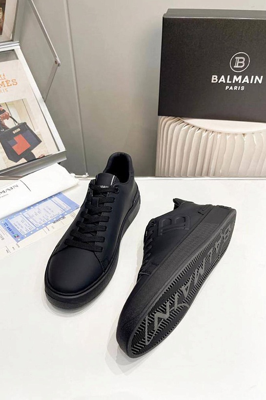 Мужские кожаные кроссовки Balmain B-Court