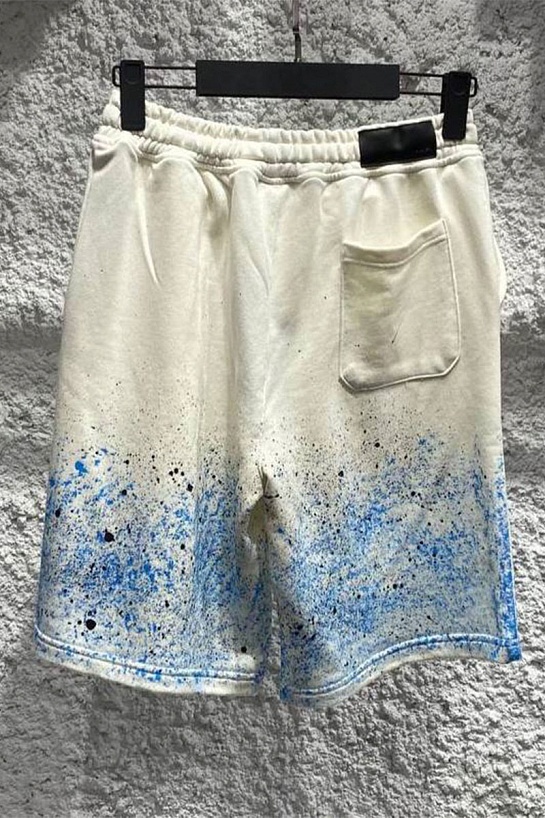 Мужские белые шорты Amiri paint splatter
