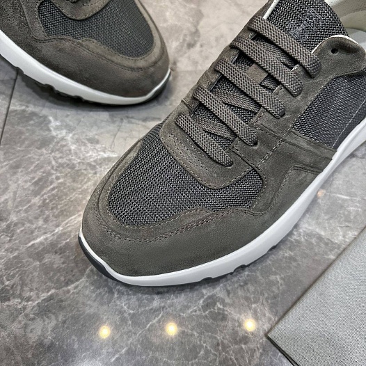 Мужские комбинированные кроссовки Brunello Cucinelli   