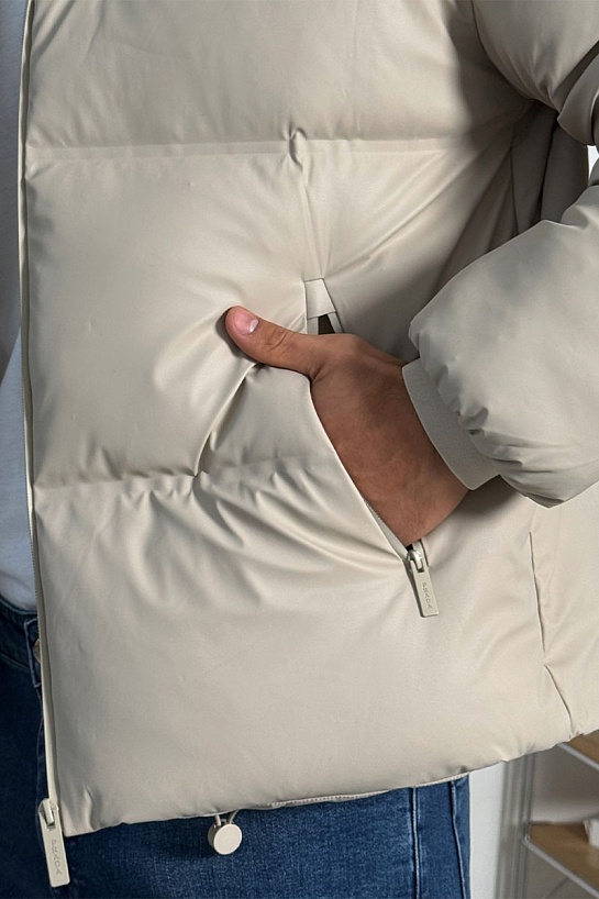 Мужской пуховик Prada Linea Rossa - Beige