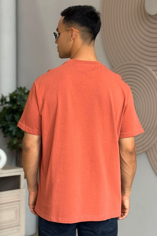 Красная оверсайз футболка Burberry Letter Graphic