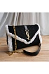 Комбинированная сумка Yves Saint Lauren Envelope Small 23x15 см - Black