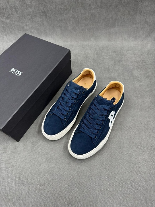 Замшевые кроссовки Hugo Boss Aiden - Blue