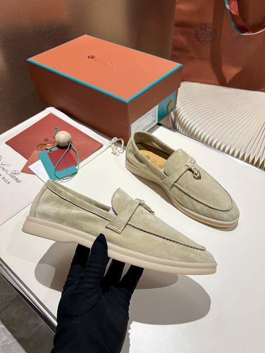 Женские замшевые лоферы Loro Piana Summer Charms Walk premium