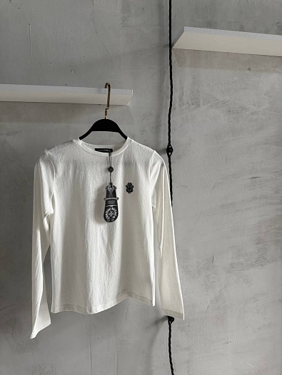 Женский белый лонгслив Chrome Hearts premium   