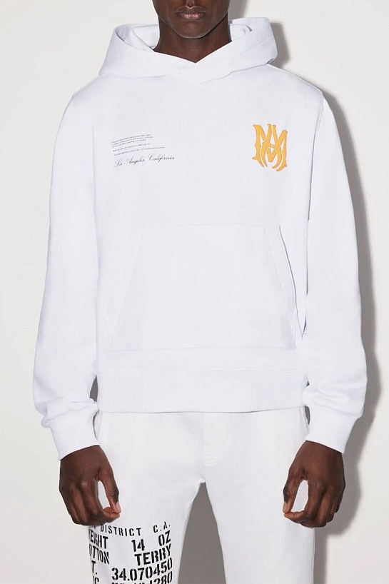 Худи белого цвета Amiri Military Specs Stencil